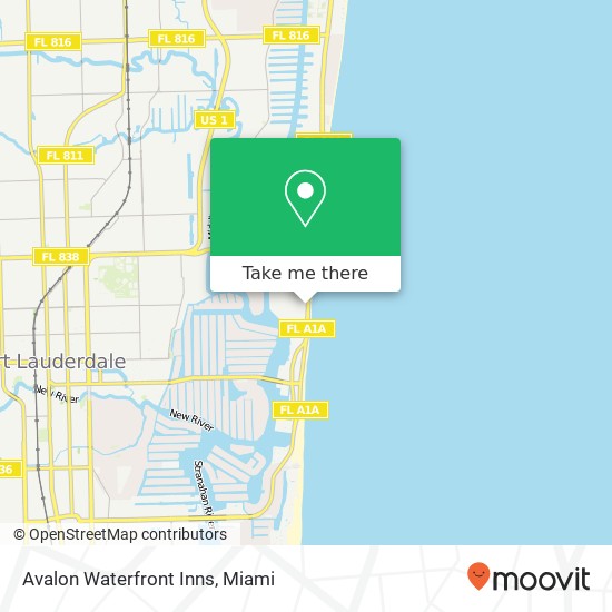 Avalon Waterfront Inns map