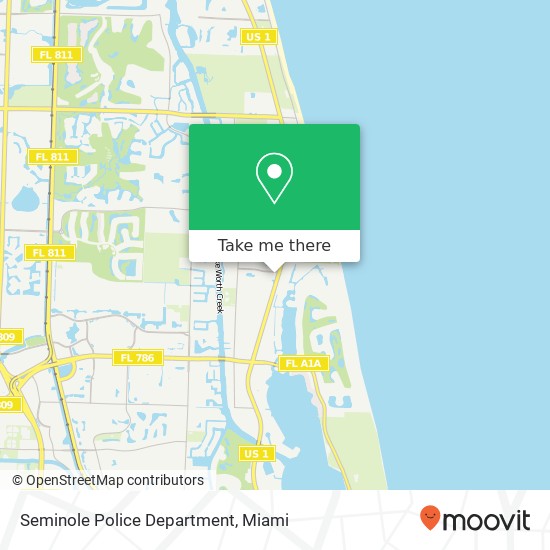 Seminole Police Department map