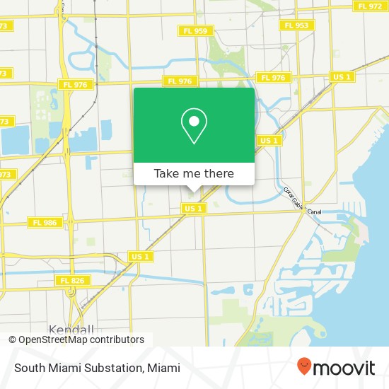 Mapa de South Miami Substation