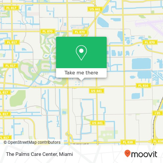 The Palms Care Center map