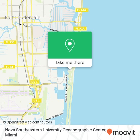 Mapa de Nova Southeastern University Oceanographic Center