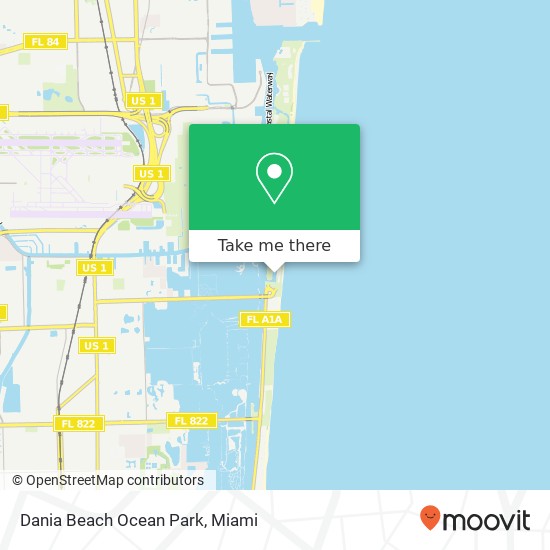 Dania Beach Ocean Park map