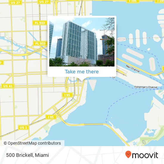 Mapa de 500 Brickell