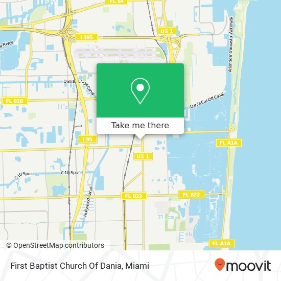 First Baptist Church Of Dania map