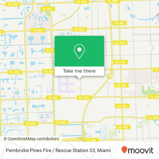 Mapa de Pembroke Pines Fire / Rescue Station 33