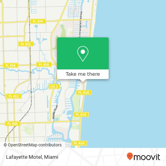 Mapa de Lafayette Motel