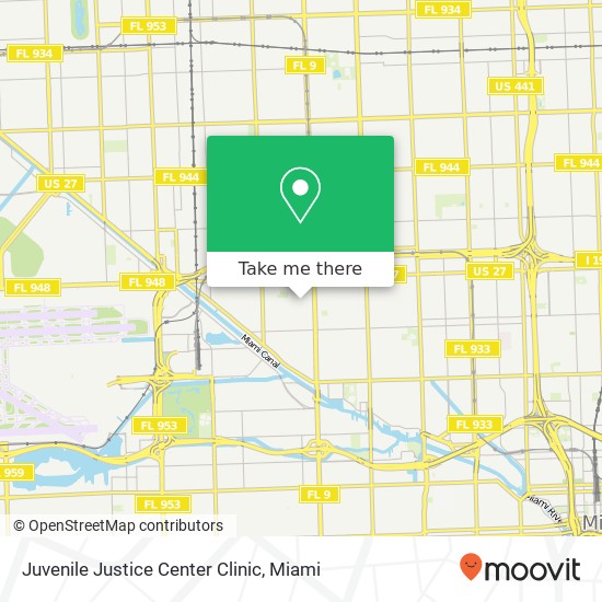 Juvenile Justice Center Clinic map