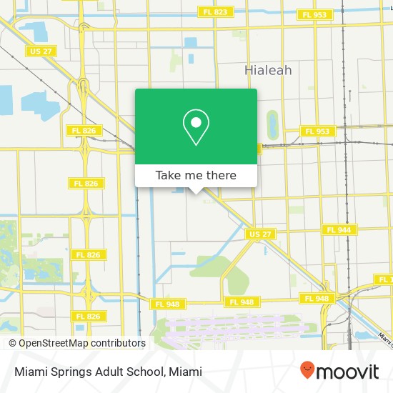 Miami Springs Adult School map