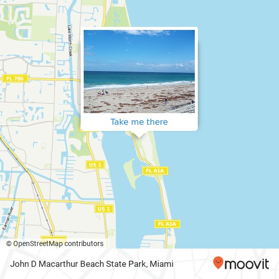 Mapa de John D Macarthur Beach State Park