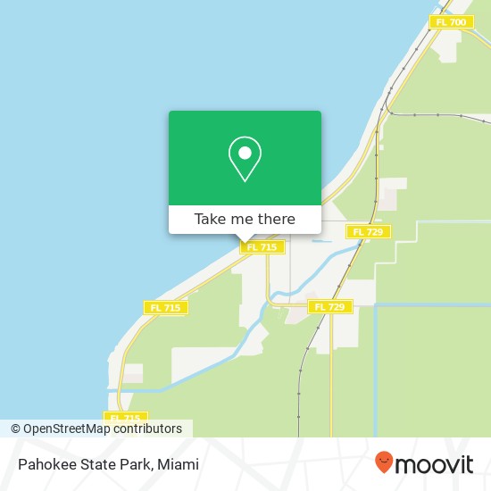 Pahokee State Park map