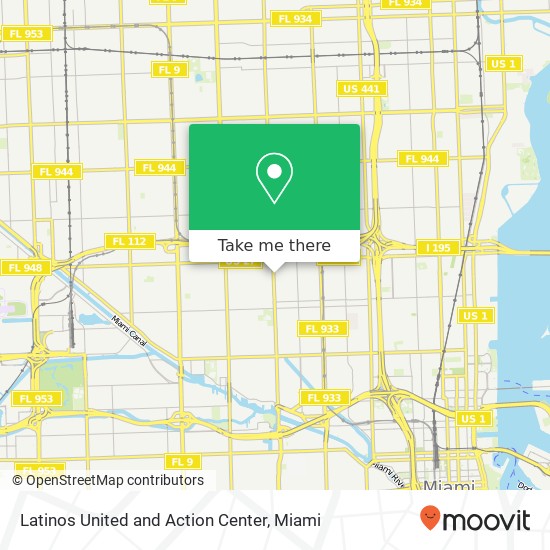 Mapa de Latinos United and Action Center