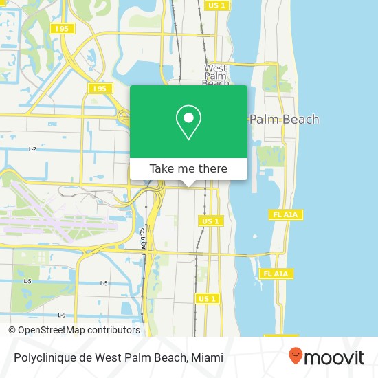 Mapa de Polyclinique de West Palm Beach