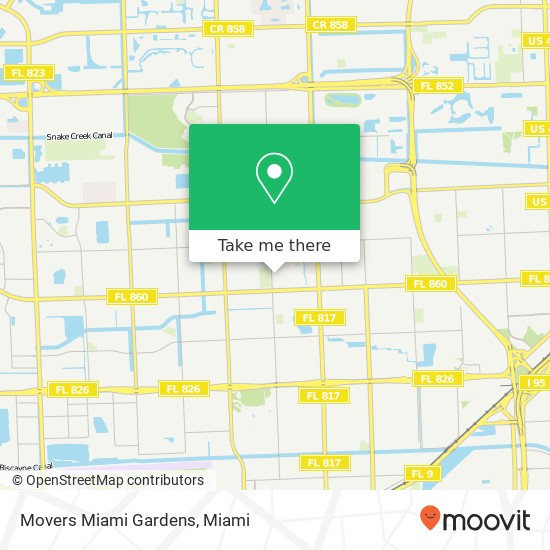 Movers Miami Gardens map