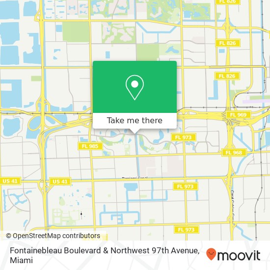 Fontainebleau Boulevard & Northwest 97th Avenue map