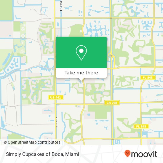 Simply Cupcakes of Boca map