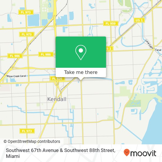 Southwest 67th Avenue & Southwest 88th Street map