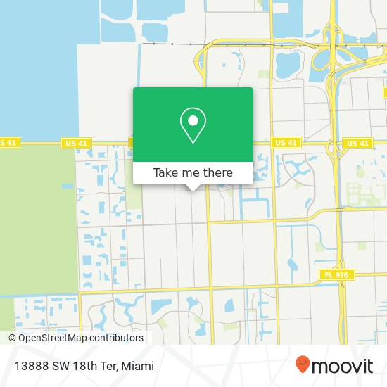 13888 SW 18th Ter map