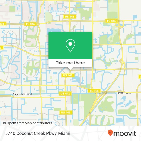 Mapa de 5740 Coconut Creek Pkwy