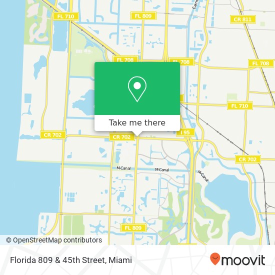 Florida 809 & 45th Street map