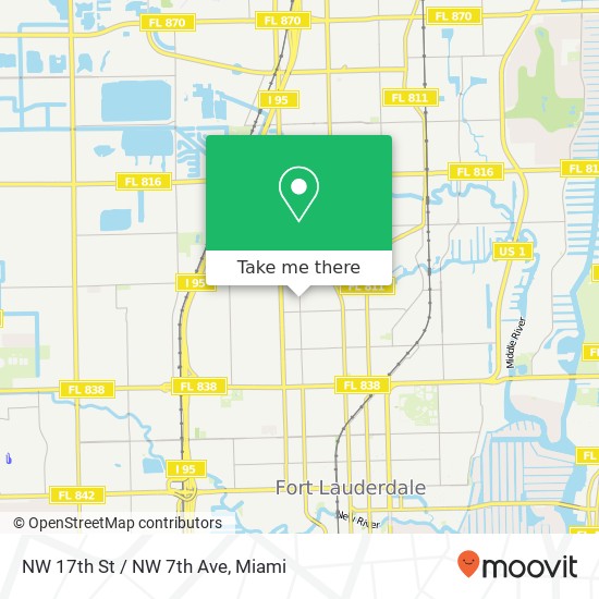 NW 17th St / NW 7th Ave map