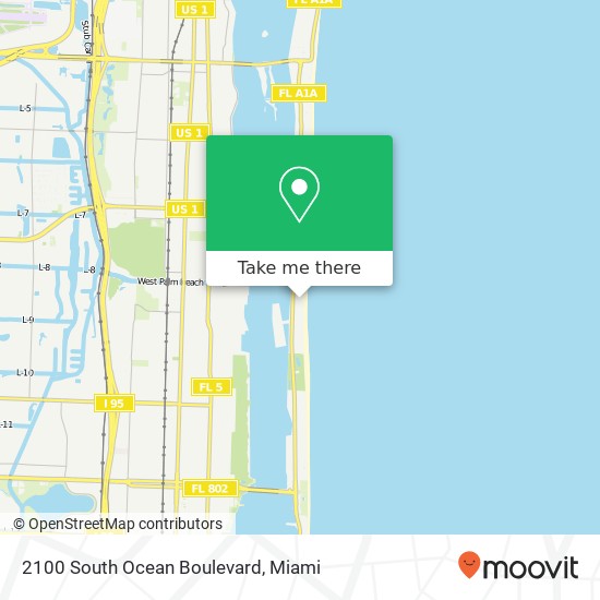 2100 South Ocean Boulevard map