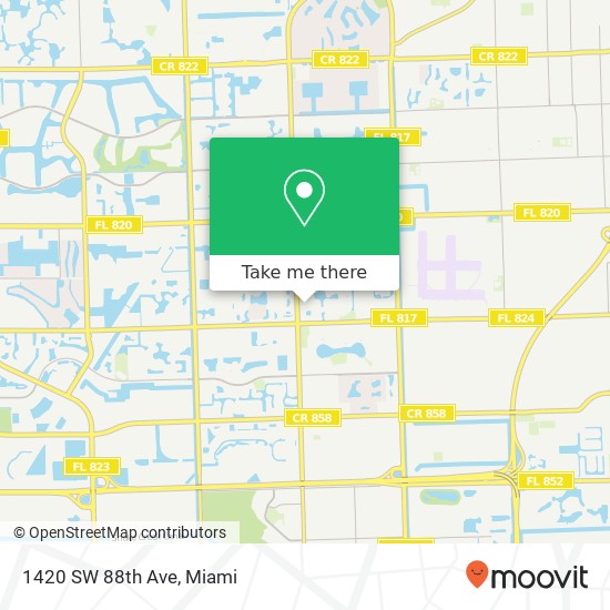 1420 SW 88th Ave map