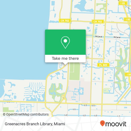 Greenacres Branch Library map