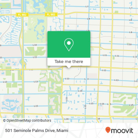 501 Seminole Palms Drive map