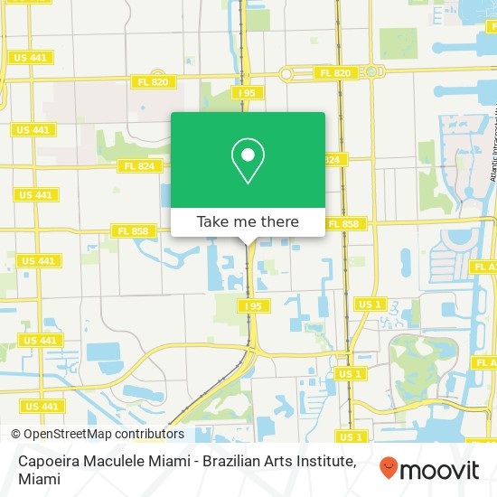 Mapa de Capoeira Maculele Miami - Brazilian Arts Institute