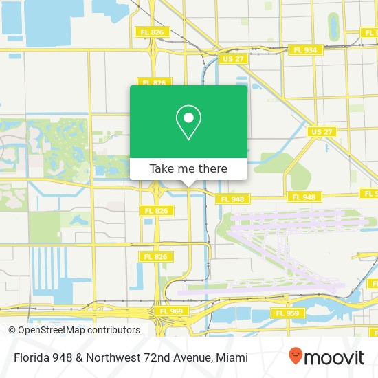 Florida 948 & Northwest 72nd Avenue map