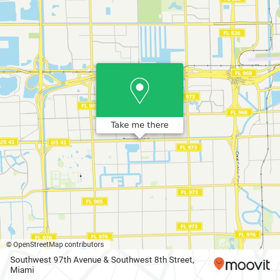 Mapa de Southwest 97th Avenue & Southwest 8th Street