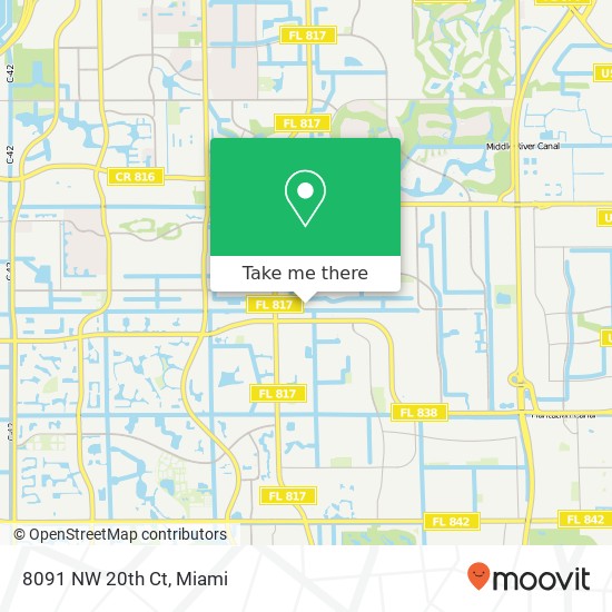 Mapa de 8091 NW 20th Ct