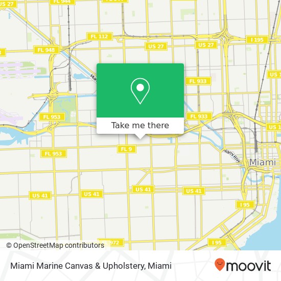 Miami Marine Canvas & Upholstery map