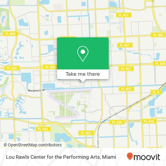 Mapa de Lou Rawls Center for the Performing Arts