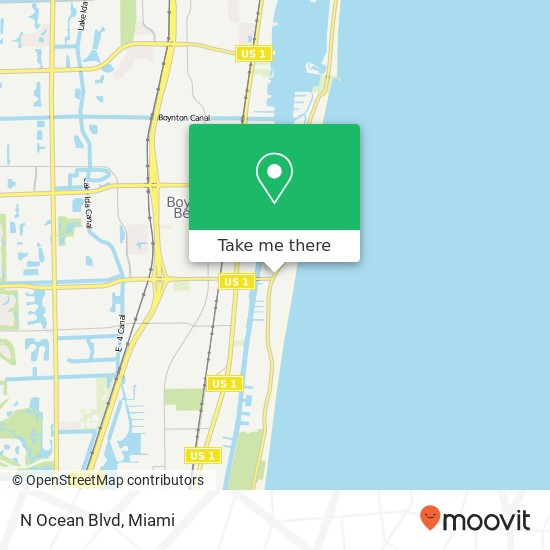 N Ocean Blvd map