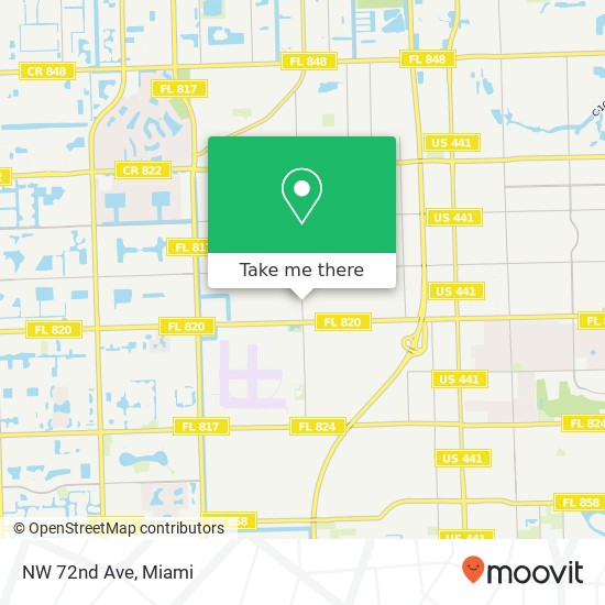 NW 72nd Ave map