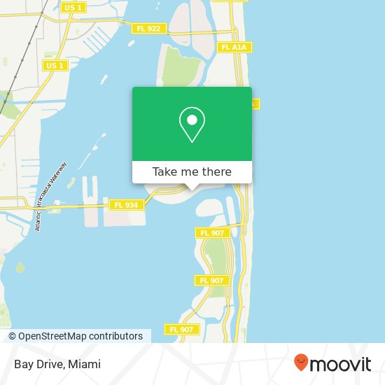 Bay Drive map