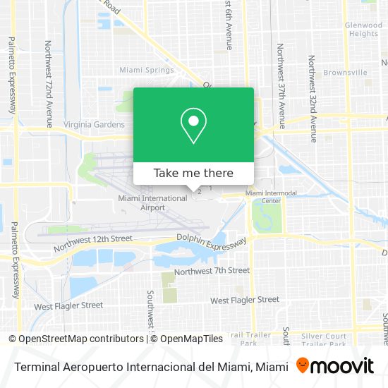 Terminal Aeropuerto Internacional del Miami map