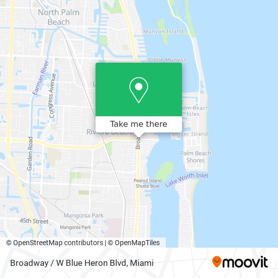 Broadway / W Blue Heron Blvd map