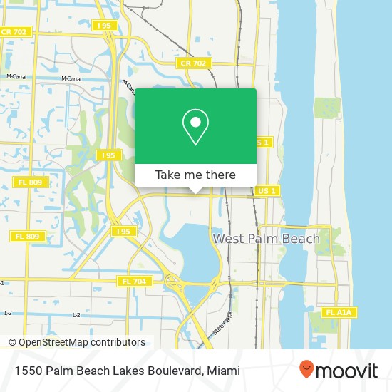 1550 Palm Beach Lakes Boulevard map