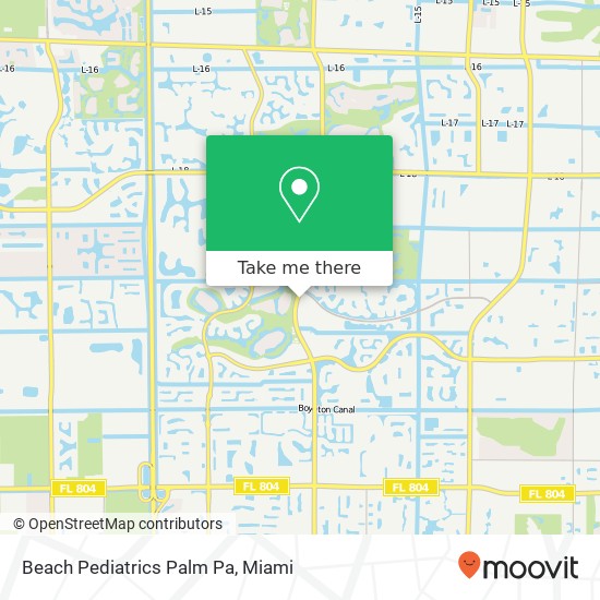 Beach Pediatrics Palm Pa map