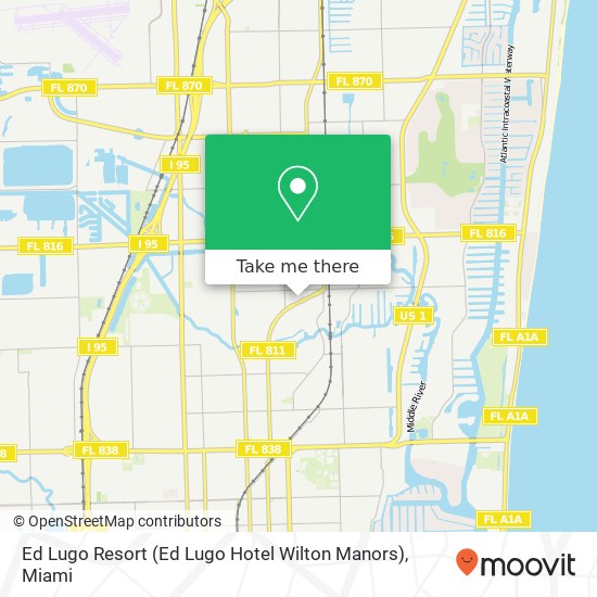 Mapa de Ed Lugo Resort (Ed Lugo Hotel Wilton Manors)