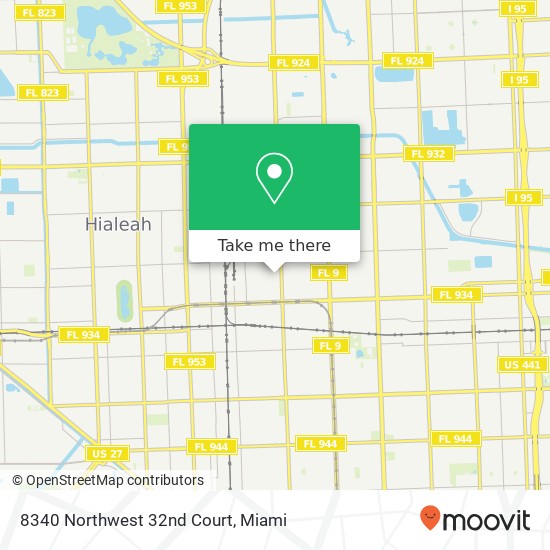 Mapa de 8340 Northwest 32nd Court