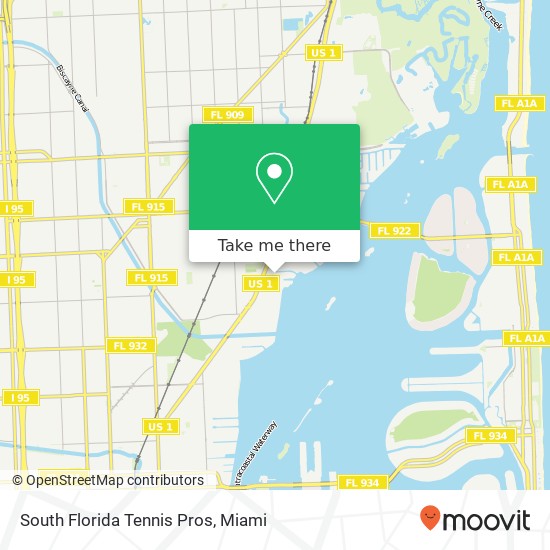 South Florida Tennis Pros map