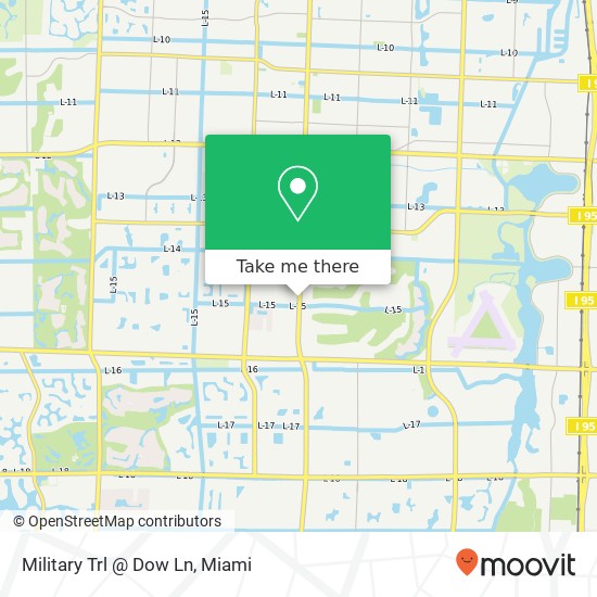 Military Trl @ Dow Ln map