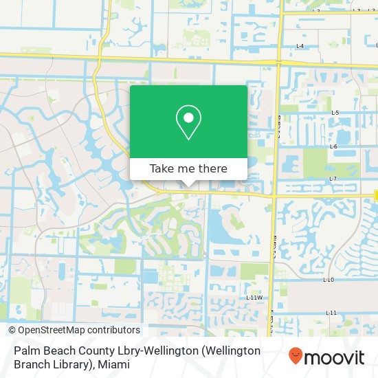 Palm Beach County Lbry-Wellington (Wellington Branch Library) map