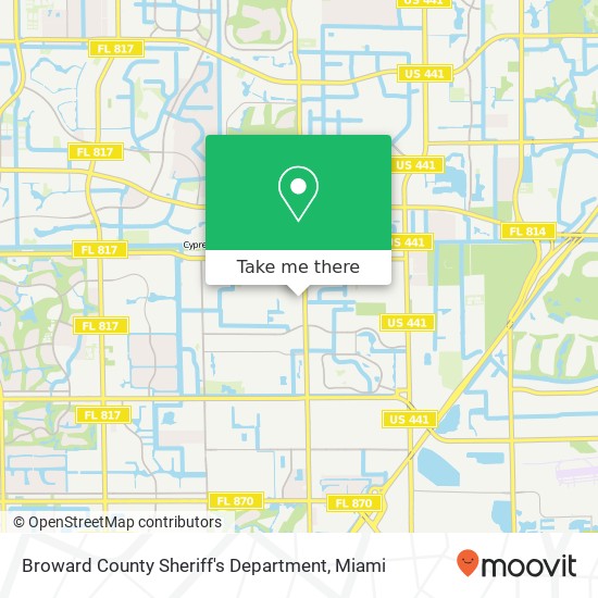 Broward County Sheriff's Department map