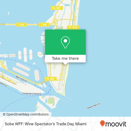 Mapa de Sobe WFF: Wine Spectator's Trade Day