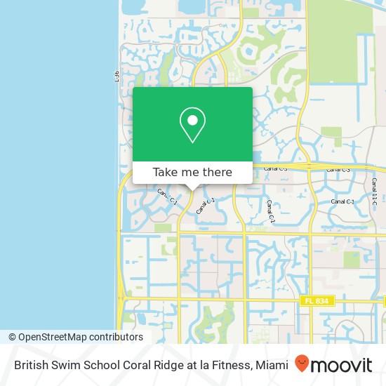 Mapa de British Swim School Coral Ridge at la Fitness