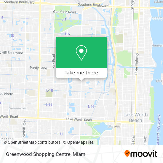 Mapa de Greenwood Shopping Centre